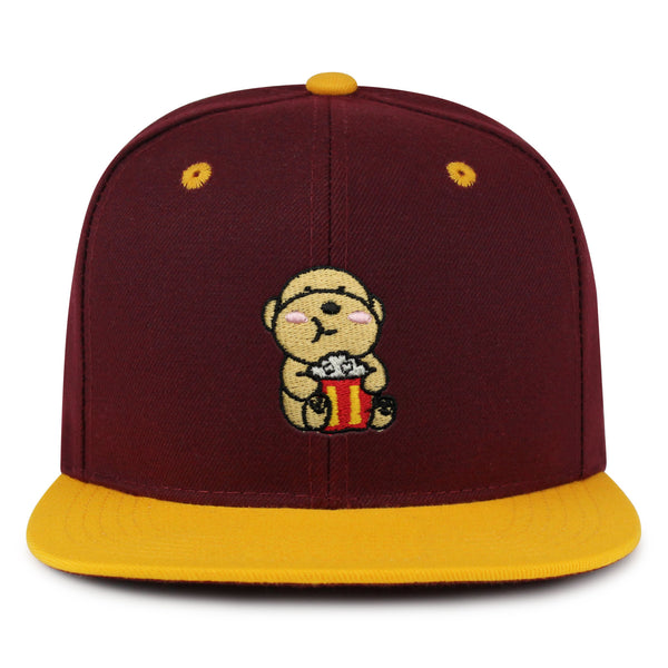 Popcorn Dog Snapback Hat Embroidered Hip-Hop Baseball Cap Puppy Poodle