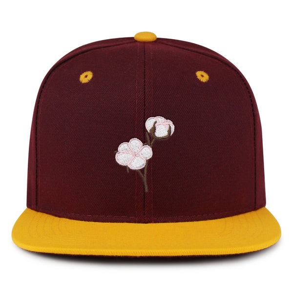 Cotton Flower Snapback Hat Embroidered Hip-Hop Baseball Cap Tree