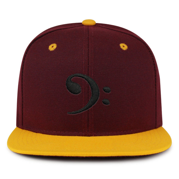 Bass Clef Snapback Hat Embroidered Hip-Hop Baseball Cap Music Symbol