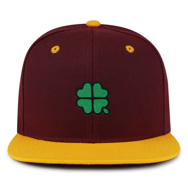 Four Leaf Clover  Snapback Hat Embroidered Hip-Hop Baseball Cap Clove Lucky