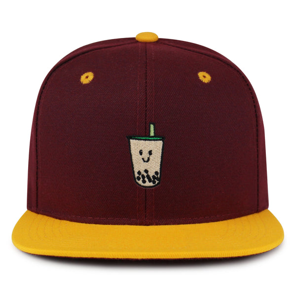 Boba Tea  Snapback Hat Embroidered Hip-Hop Baseball Cap Pearl