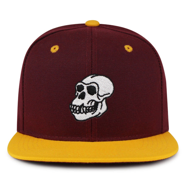 Gorilla Skull Snapback Hat Embroidered Hip-Hop Baseball Cap Skelton