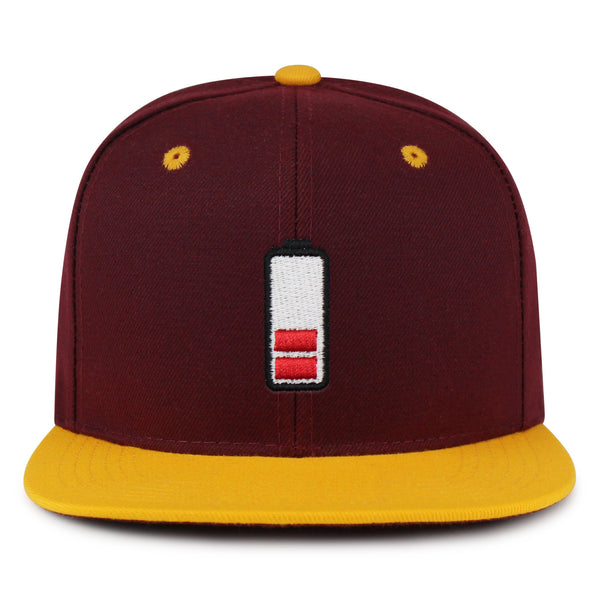 Low Battery Snapback Hat Embroidered Hip-Hop Baseball Cap Phone