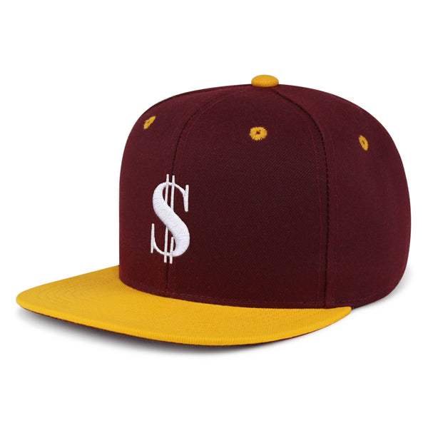 Dollar Sign Snapback Hat Embroidered Hip-Hop Baseball Cap Money Cash