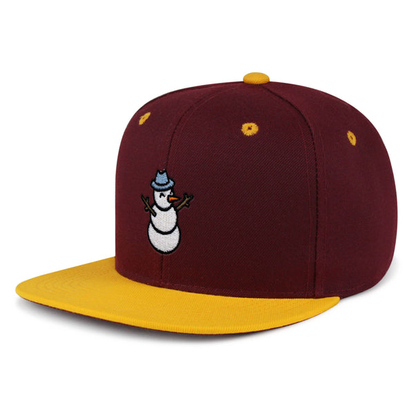 Snowman Snapback Hat Embroidered Hip-Hop Baseball Cap Winter Snow