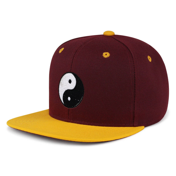 Ying Yang Snapback Hat Embroidered Hip-Hop Baseball Cap Asian Meditation