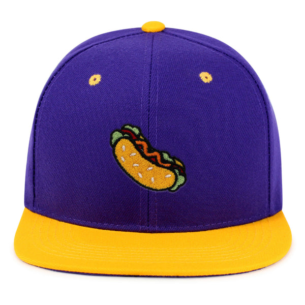Hot Dog Snapback Hat Embroidered Hip-Hop Baseball Cap Fast Food