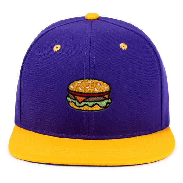 Hamburger Snapback Hat Embroidered Hip-Hop Baseball Cap Fast Food