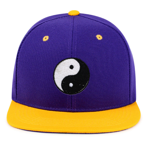 Ying Yang Snapback Hat Embroidered Hip-Hop Baseball Cap Asian Meditation