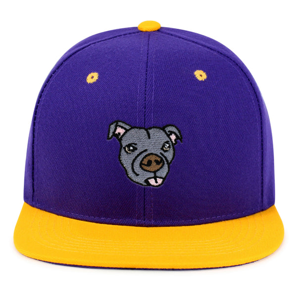 Pitbull Snapback Hat Embroidered Hip-Hop Baseball Cap Dog Puppy