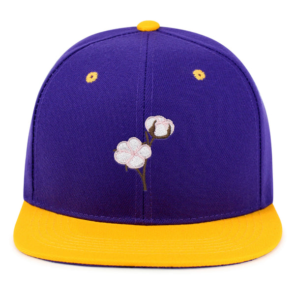 Cotton Flower Snapback Hat Embroidered Hip-Hop Baseball Cap Tree