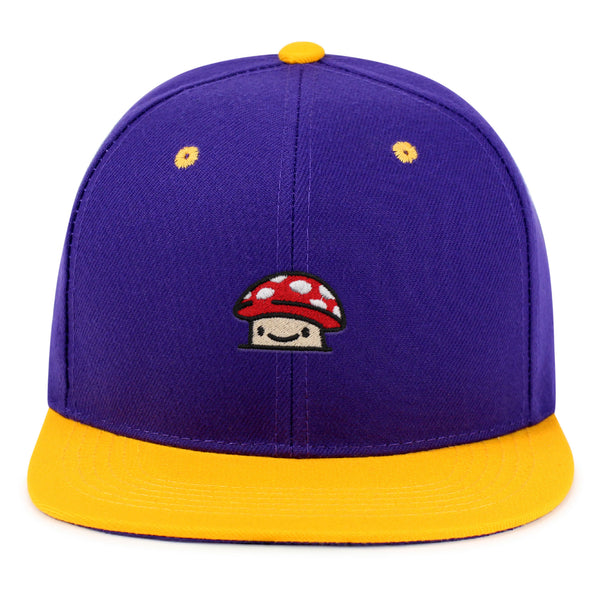 Mushroom  Snapback Hat Embroidered Hip-Hop Baseball Cap Red