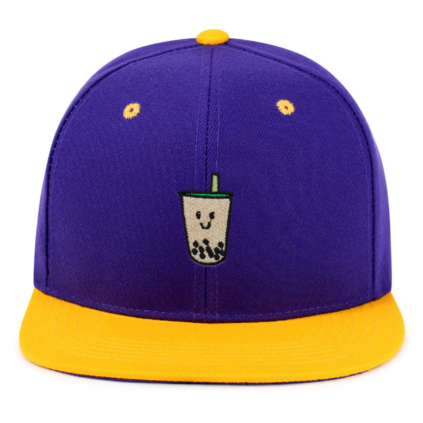 Boba Tea  Snapback Hat Embroidered Hip-Hop Baseball Cap Pearl