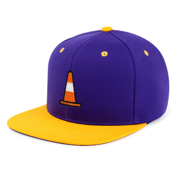 Safety Cone Snapback Hat Embroidered Hip-Hop Baseball Cap Construction