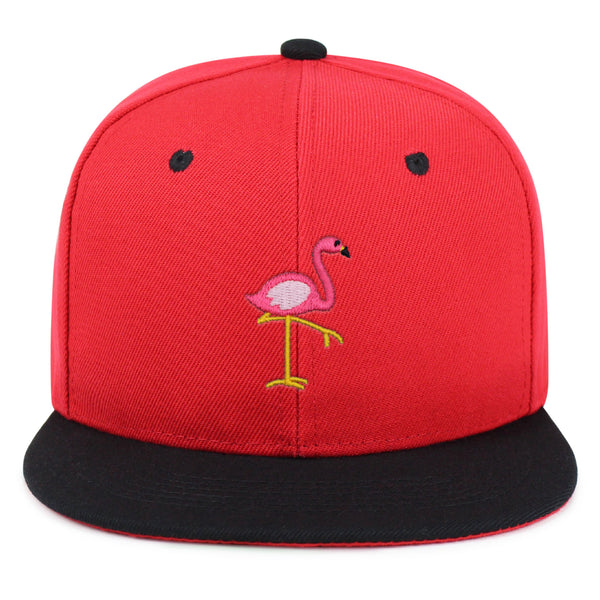 Flamingo Snapback Hat Embroidered Hip-Hop Baseball Cap Bird Pink