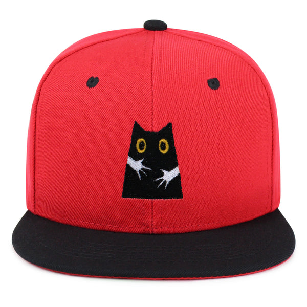 Hugs Snapback Hat Embroidered Hip-Hop Baseball Cap Black Cat Mom