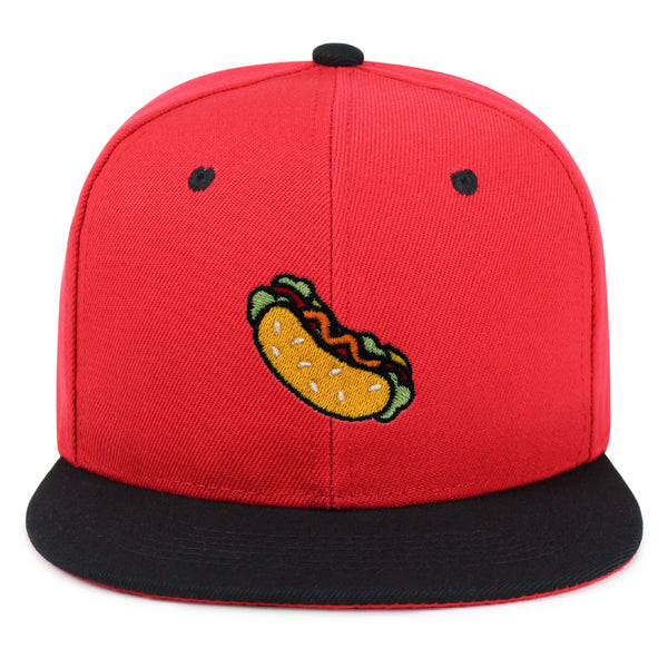 Hot Dog Snapback Hat Embroidered Hip-Hop Baseball Cap Fast Food