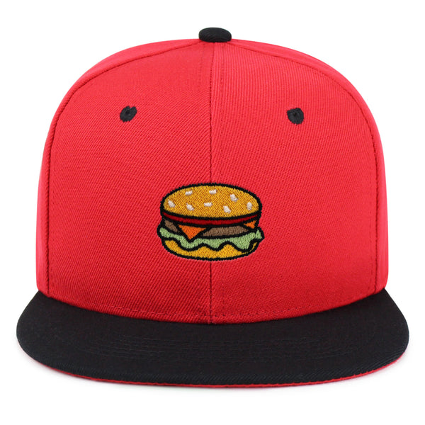 Hamburger Snapback Hat Embroidered Hip-Hop Baseball Cap Fast Food