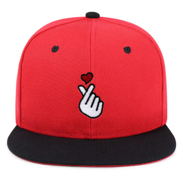 Korean Heart Finger Snapback Hat Embroidered Hip-Hop Baseball Cap Korea Sign