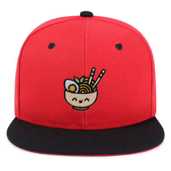 Noodle Snapback Hat Embroidered Hip-Hop Baseball Cap Asian Food Soba Udon