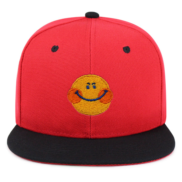 Smile Snapback Hat Embroidered Hip-Hop Baseball Cap Emoji Smiling Face