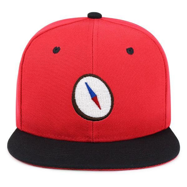 Compass Snapback Hat Embroidered Hip-Hop Baseball Cap Explorer Adventure