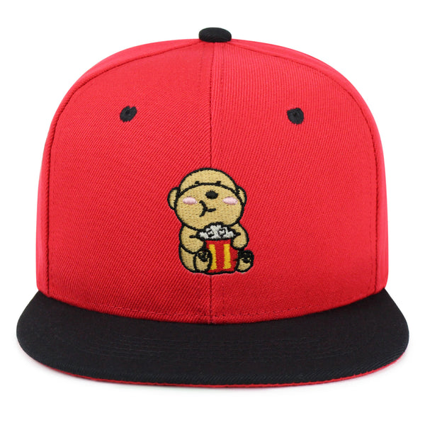 Popcorn Dog Snapback Hat Embroidered Hip-Hop Baseball Cap Puppy Poodle