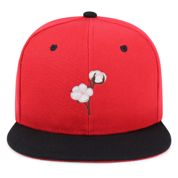 Cotton Flower Snapback Hat Embroidered Hip-Hop Baseball Cap Tree