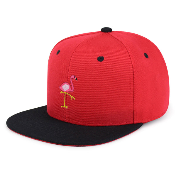 Flamingo Snapback Hat Embroidered Hip-Hop Baseball Cap Bird Pink