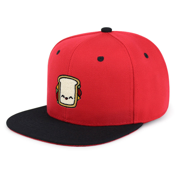 Sandwich Snapback Hat Embroidered Hip-Hop Baseball Cap Toast Foodie