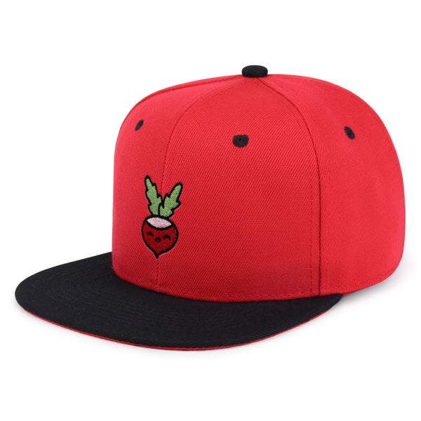 Radish Snapback Hat Embroidered Hip-Hop Baseball Cap Vegan Vegetable Farmer