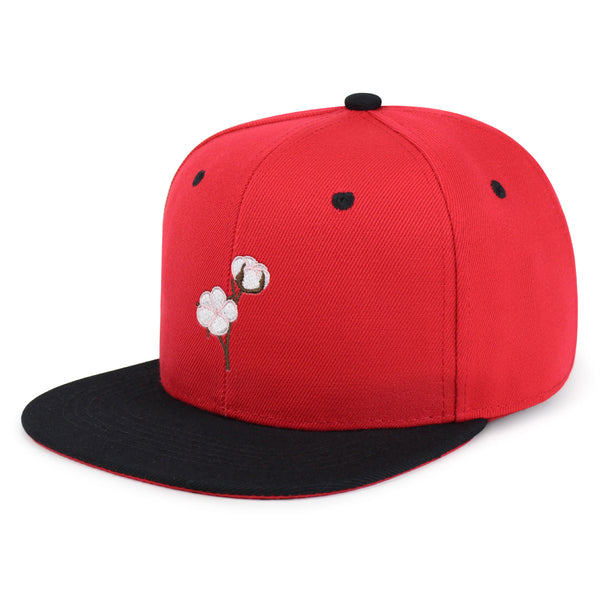 Cotton Flower Snapback Hat Embroidered Hip-Hop Baseball Cap Tree