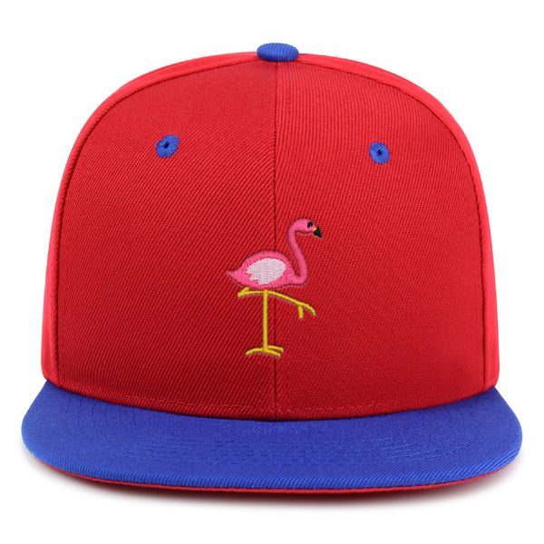 Flamingo Snapback Hat Embroidered Hip-Hop Baseball Cap Bird Pink