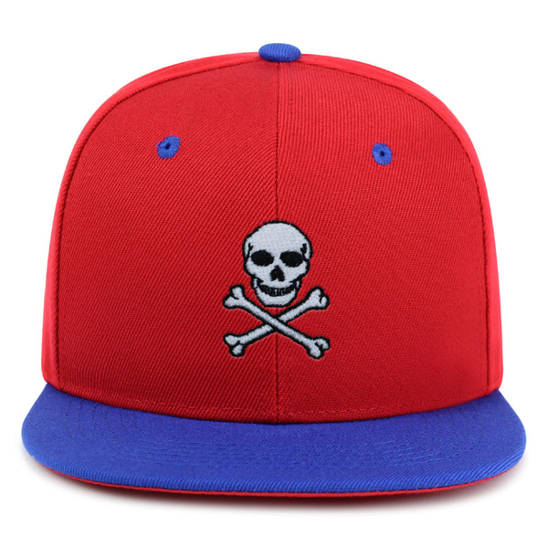 Pirate Skull Snapback Hat Embroidered Hip-Hop Baseball Cap Scary Grunge