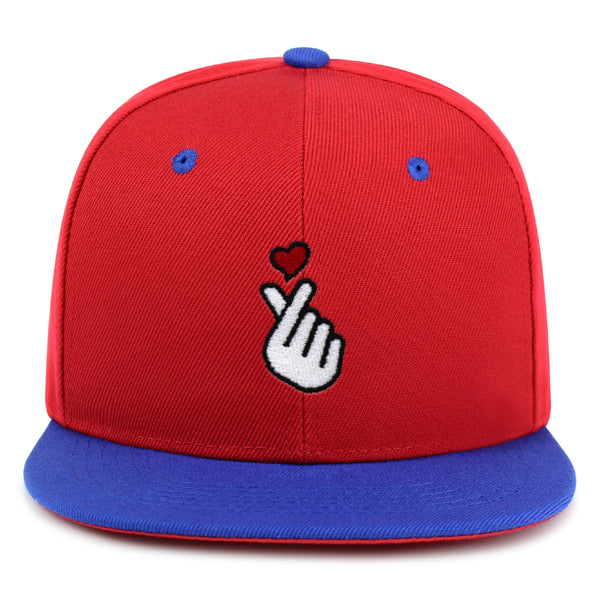 Korean Heart Finger Snapback Hat Embroidered Hip-Hop Baseball Cap Korea Sign