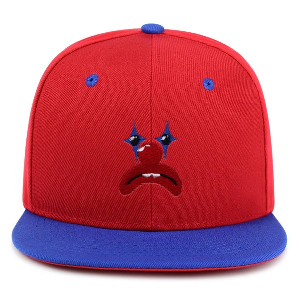 Clown Face Snapback Hat Embroidered Hip-Hop Baseball Cap Circus Sad