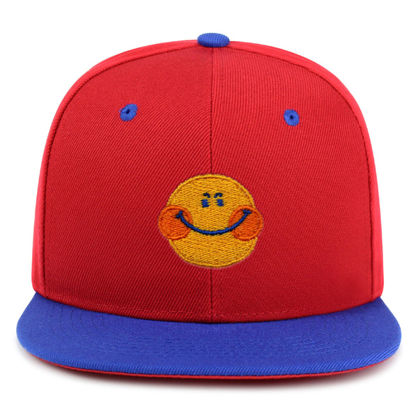 Smile Snapback Hat Embroidered Hip-Hop Baseball Cap Emoji Smiling Face