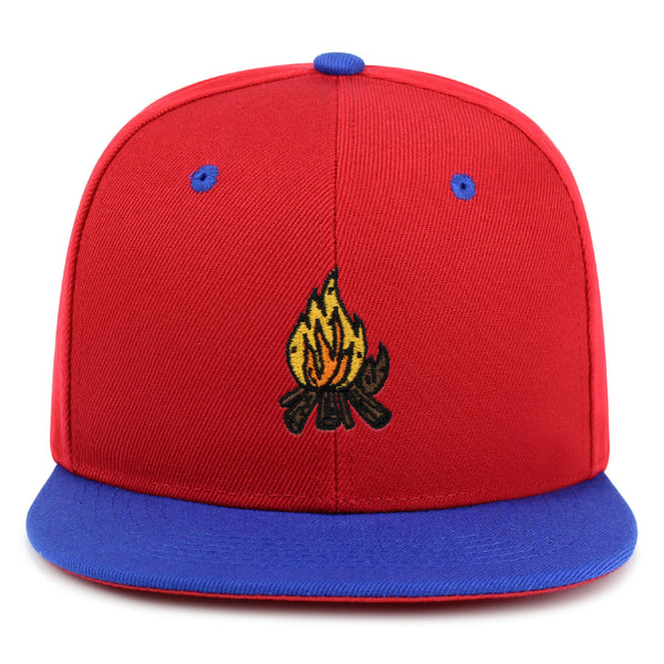 Camp Fire Snapback Hat Embroidered Hip-Hop Baseball Cap Wood Pit