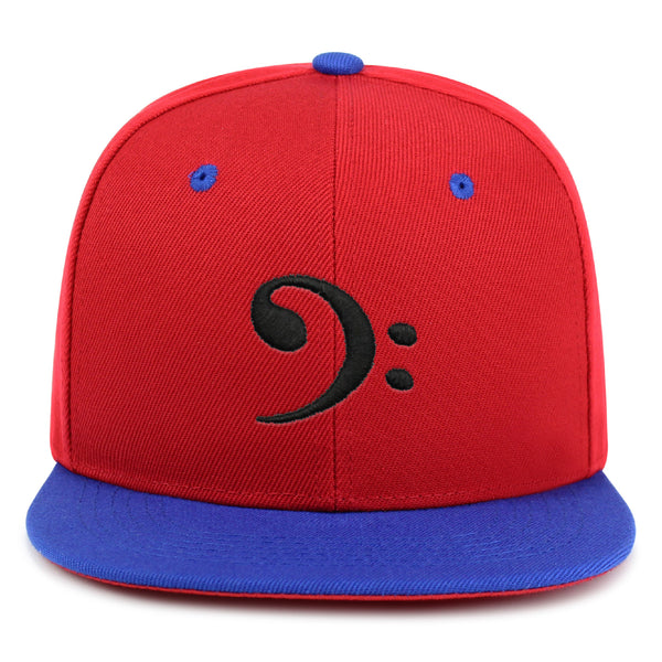 Bass Clef Snapback Hat Embroidered Hip-Hop Baseball Cap Music Symbol