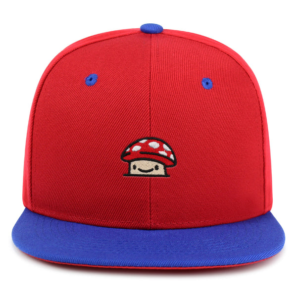 Mushroom  Snapback Hat Embroidered Hip-Hop Baseball Cap Red