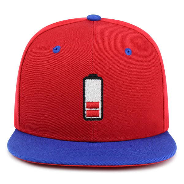 Low Battery Snapback Hat Embroidered Hip-Hop Baseball Cap Phone