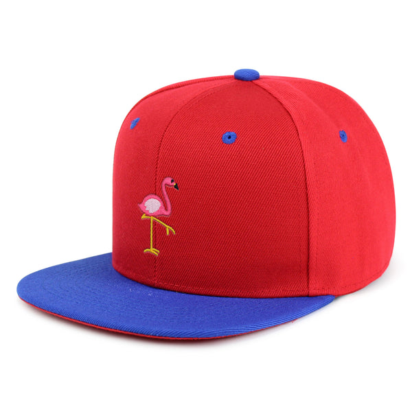 Flamingo Snapback Hat Embroidered Hip-Hop Baseball Cap Bird Pink