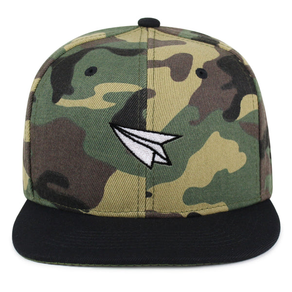 Paper Airplane Snapback Hat Embroidered Hip-Hop Baseball Cap Plane Sky