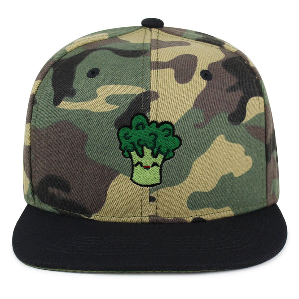 Broccoli Snapback Hat Embroidered Hip-Hop Baseball Cap Vegan Vegetable