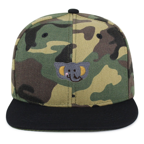 Elephant Snapback Hat Embroidered Hip-Hop Baseball Cap Zoo