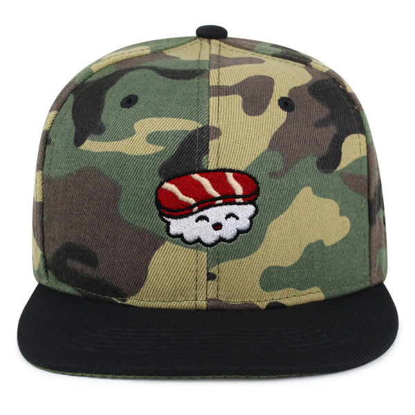 Sushi Snapback Hat Embroidered Hip-Hop Baseball Cap Sashimi Japanese