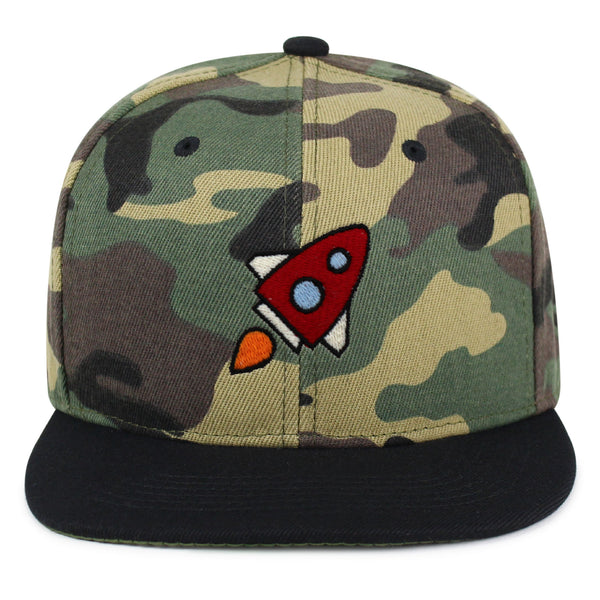 Rocket Snapback Hat Embroidered Hip-Hop Baseball Cap Space Shuttle