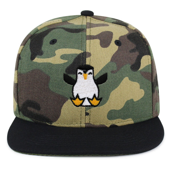 Penguin Snapback Hat Embroidered Hip-Hop Baseball Cap Snow Animal