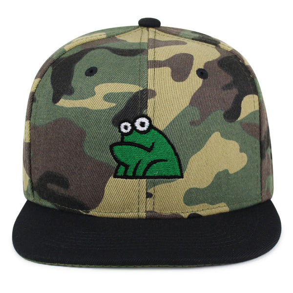 Frog Snapback Hat Embroidered Hip-Hop Baseball Cap Funny