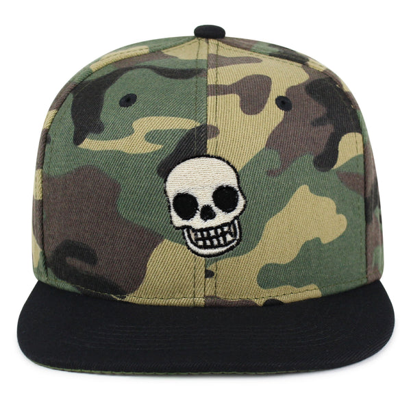 Skull Snapback Hat Embroidered Hip-Hop Baseball Cap Girly Halloween